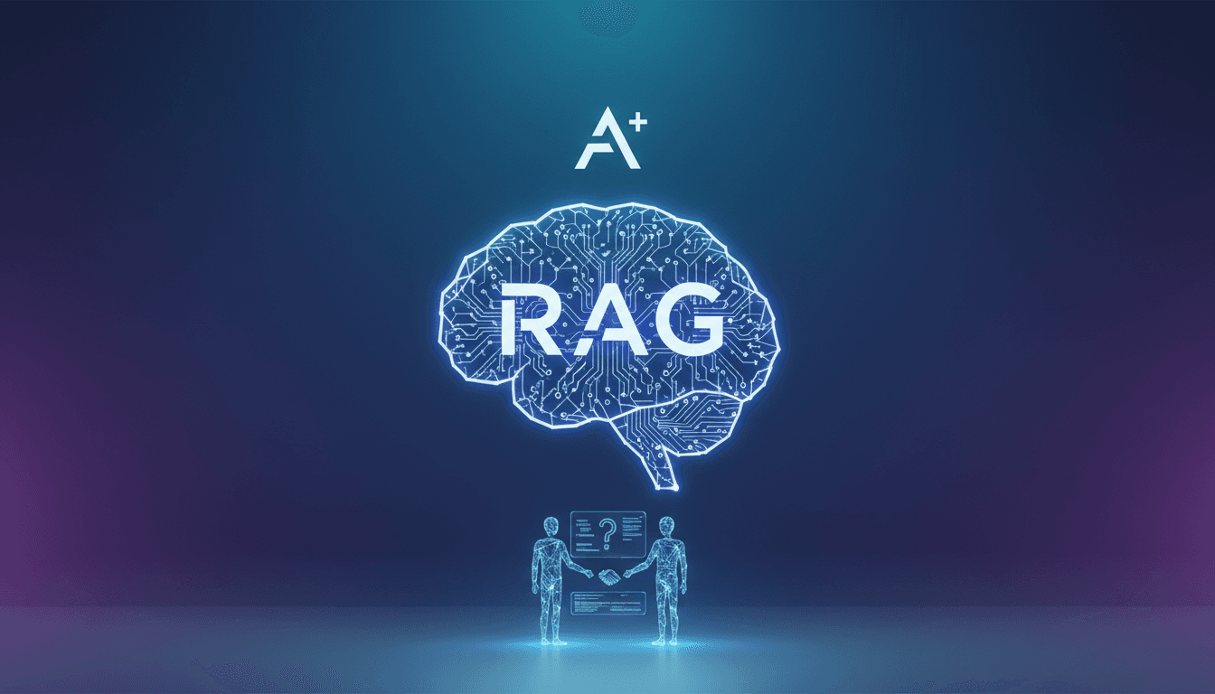 Diagram explaining Retrieval Augmented Generation (RAG) for AI interviews.