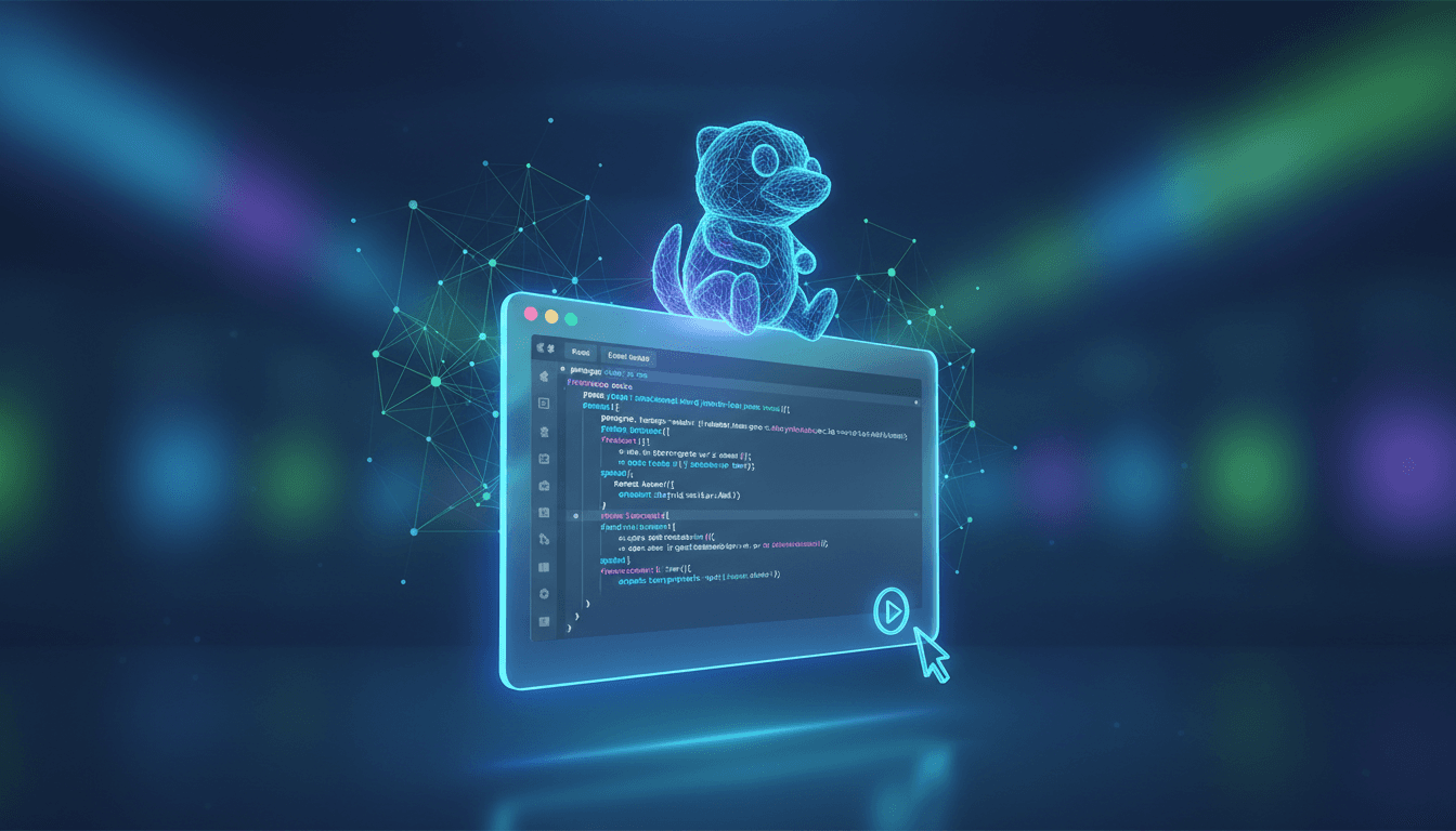 Person coding on a laptop watched by others, symbolizing browser-based coding under observation.