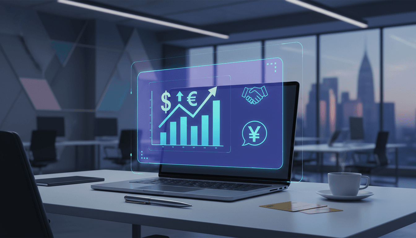 Negotiating tech offer: Handshake symbols with money graphic.