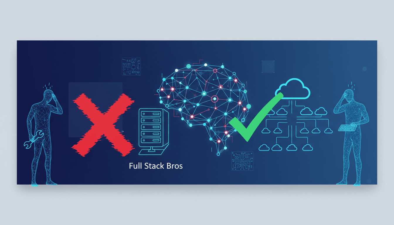 Full Stack Bros logo with text: Why Your System Design Chops Fail.