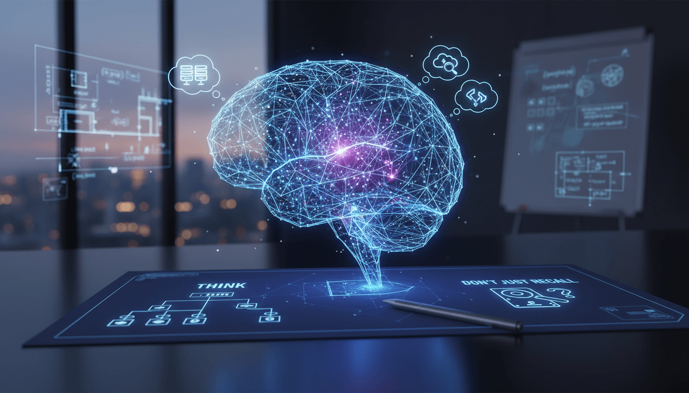 System design hero image: Brain with gears, symbolizing thoughtful problem-solving over rote memorization for acing syst