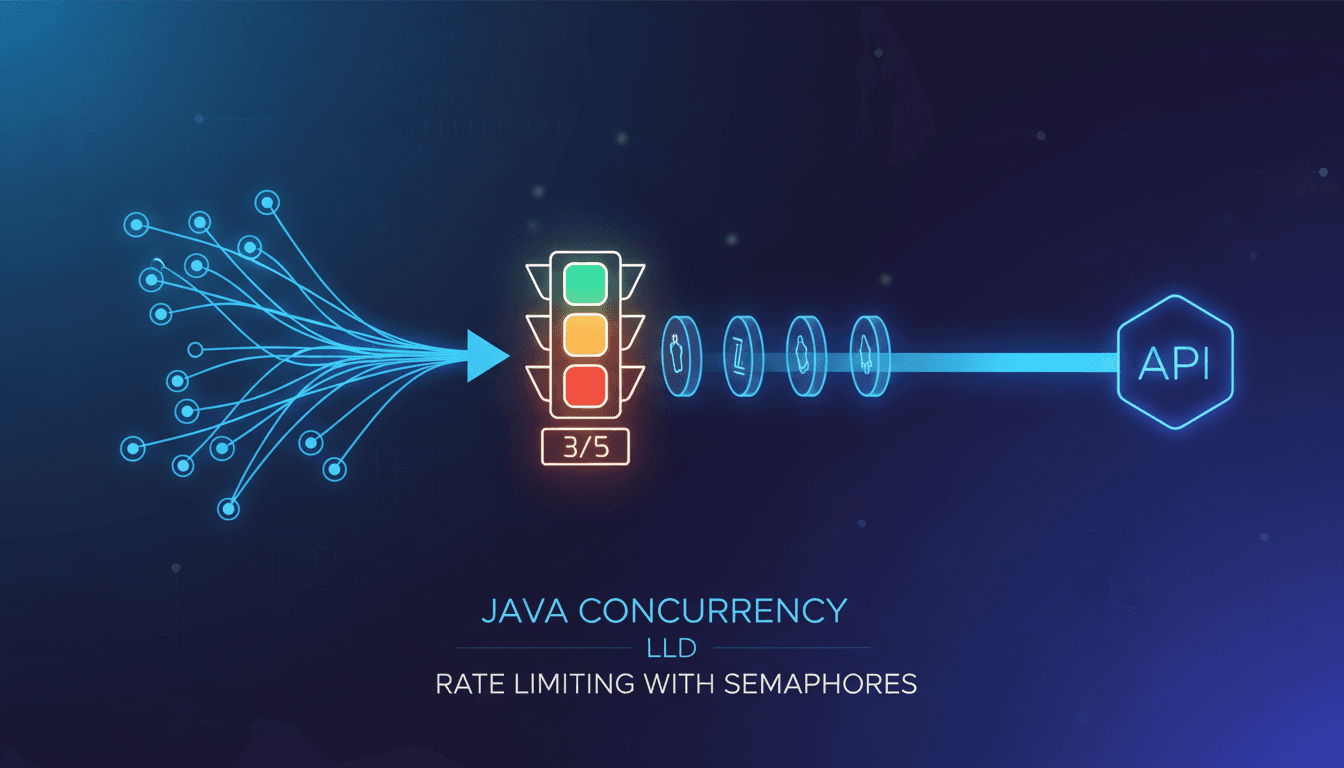 Java concurrency: Rate limiting API requests using Semaphores for efficient resource control.