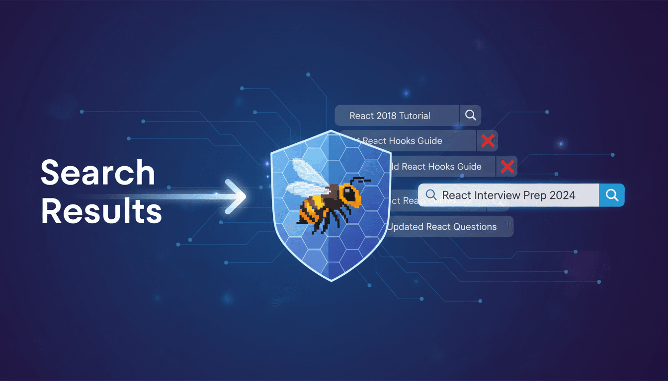 React interview prep: avoid stale search results with fresh, relevant information.